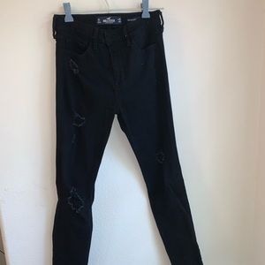 Hollister Black Jeans High Rise Super Skinny